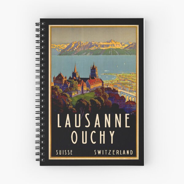 Item preview, retro classic Lausanne Ouchy poster designed and sold by CorasPosters.