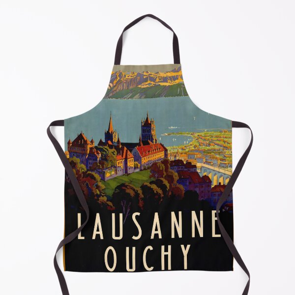 Item preview, retro classic Lausanne Ouchy poster designed and sold by CorasPosters.