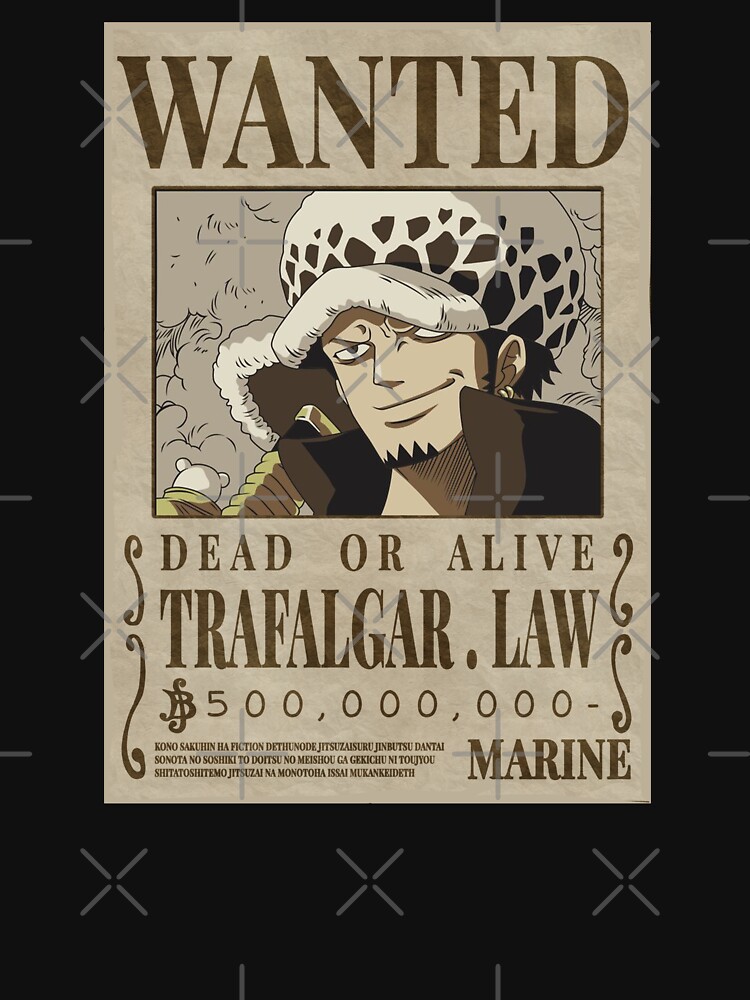 One Piece Wanted Poster Trick File Trafalgar Law La T 