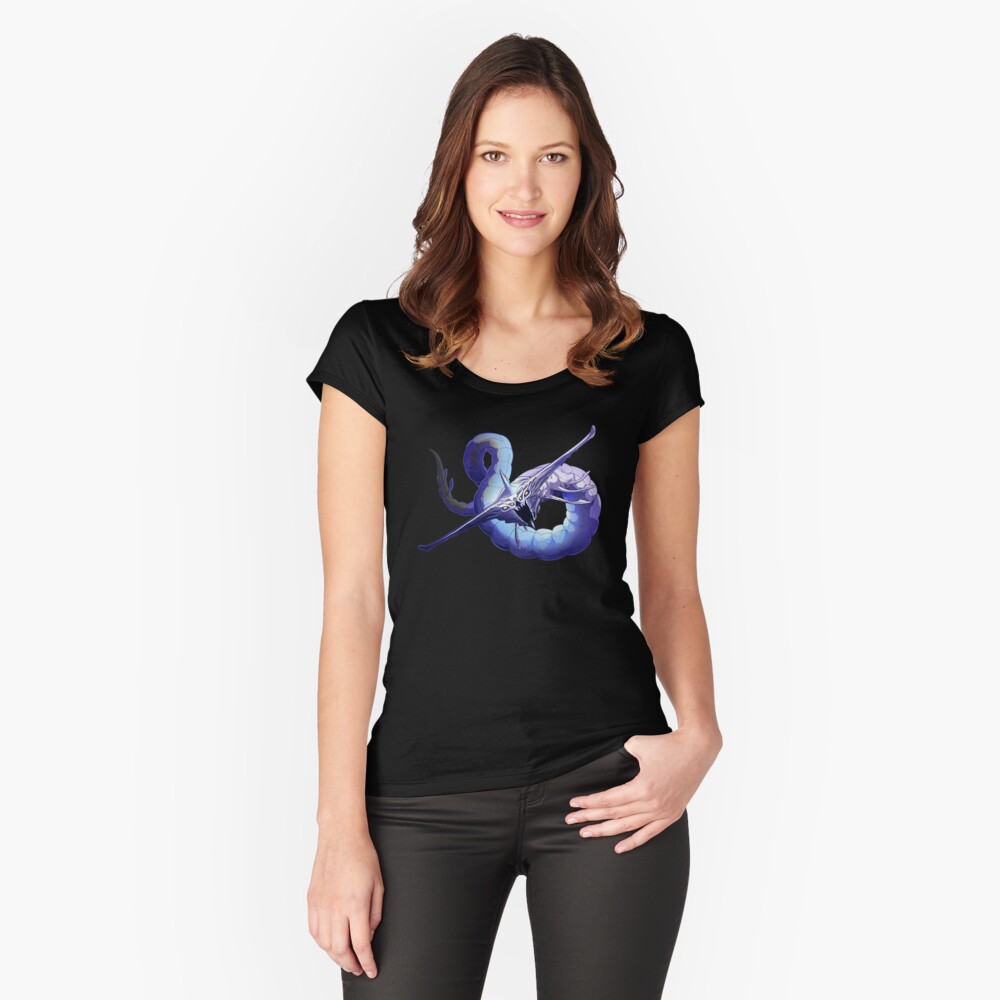 Vista previa del artículo con la obra «Camiseta entallada de cuello ancho», diseñado y vendido por eloisealle.