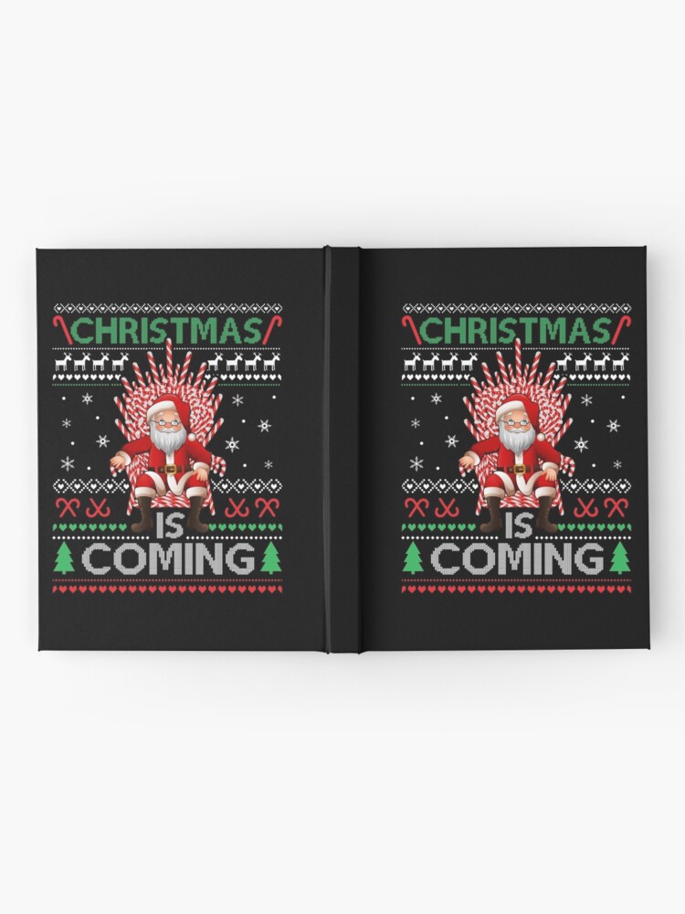 Alternate view of Christmas Is Coming Ugly Sweater Style Hardcover Journal
