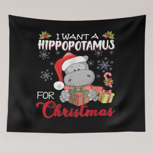 Item preview, hippotamus for christmas designed and sold by charlestmakris.