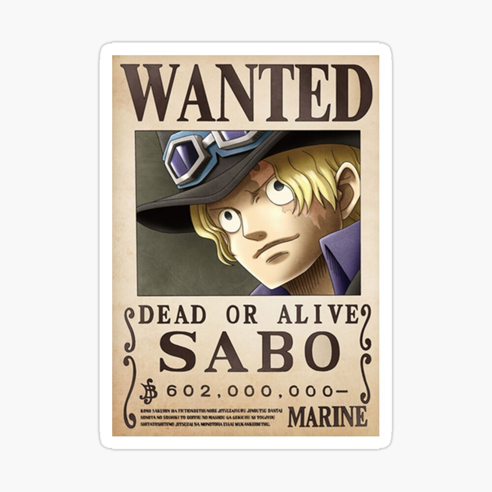 One Piece Sabo Wanted Poster Poster By Mrbeast0 Redbubble
