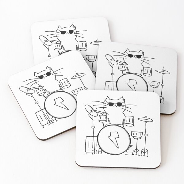 Item preview, Drum Cat designed and sold by beatboxnoodle.