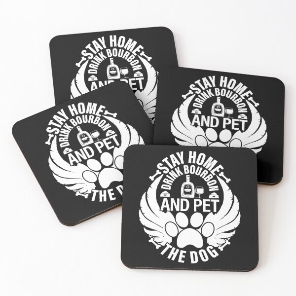 Item preview, Stay Home Drink Bourbon And Pet The Dog Lover designed and sold by GravitiTees.