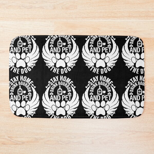 Item preview, Stay Home Drink Bourbon And Pet The Dog Lover designed and sold by GravitiTees.