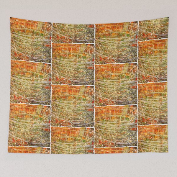 Item preview, Watercolor rolled garden fence by Alan LaBudde ai designed and sold by Alan LaBudde.