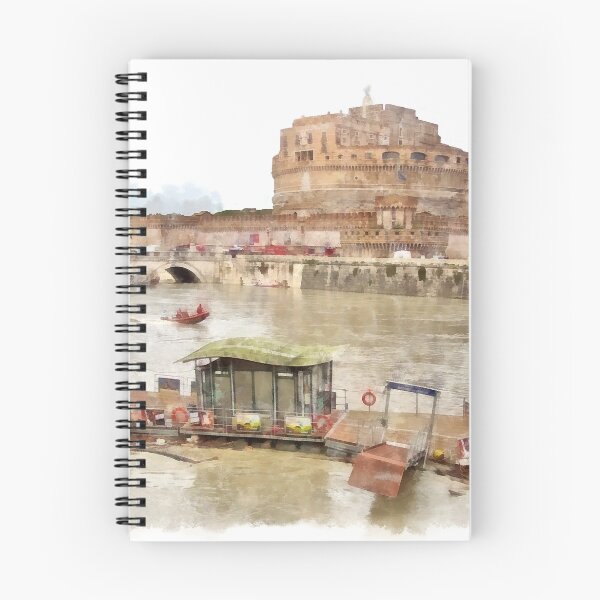 Item preview, Rome: Tiber River barge and Saint Angel castle designed and sold by Giuseppe Cocco.