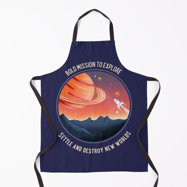 Item preview, Bold mission to explore, settle, and destroy new worlds spaceship scene designed and sold by Technobesity.