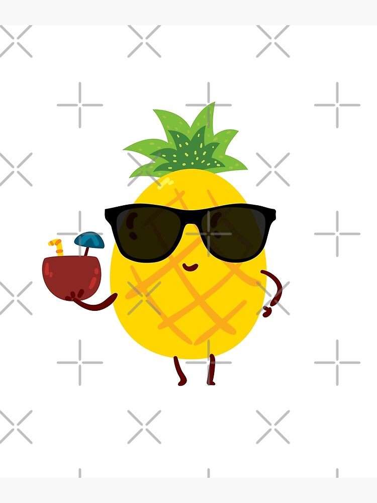 "Pineapple Emoji" Poster by yacine12353 Redbubble