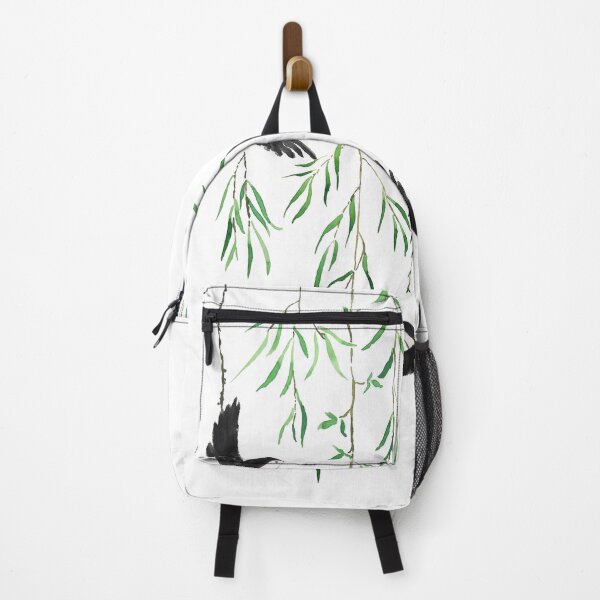 Item preview, hand painted spring willow leaf and swallows designed and sold by ColorandColor.
