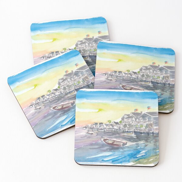 Item preview, Nantucket Nautical Amazing Waterfront Scene designed and sold by artshop77.