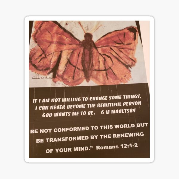 Beautiful Butterfly Transformation Sticker