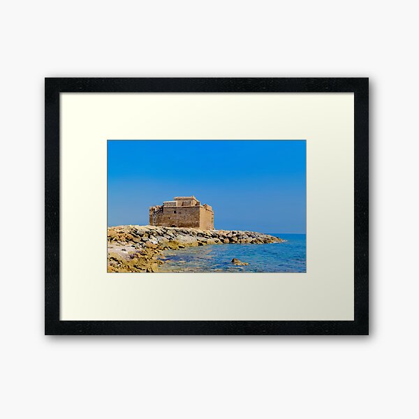 Paphos Castle by Sea Framed Art Print