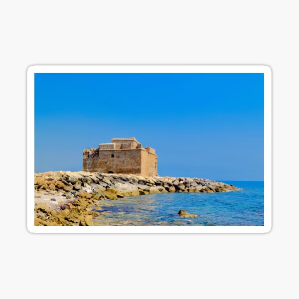 Paphos Castle by Sea Sticker