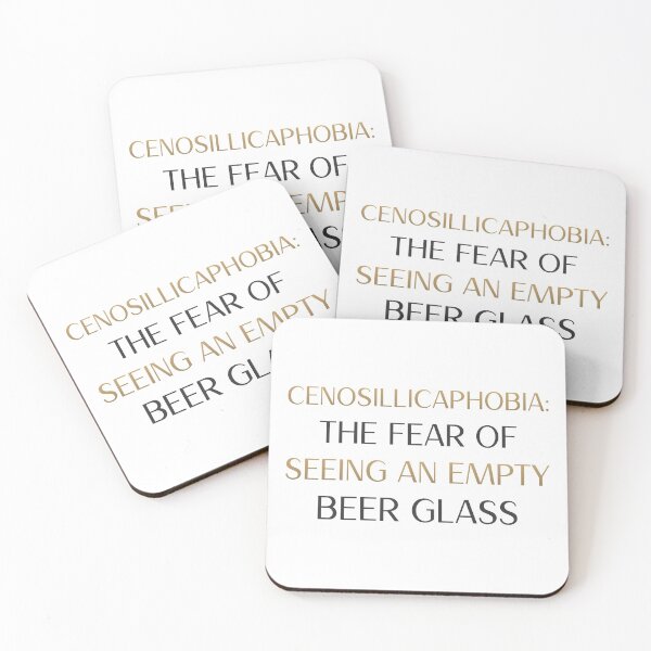 Item preview, Funny Definition - Cenosillicaphobia: The Fear Of Seeing An Empty Beer Glass designed and sold by greenchimp.