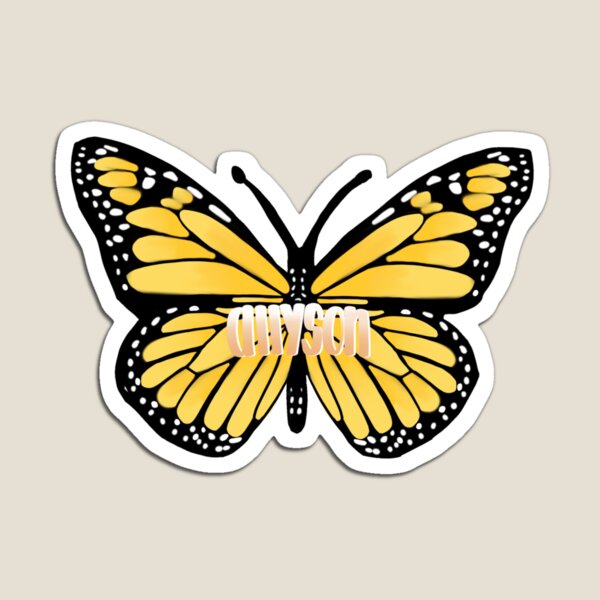Item preview, Allyson yellow butterfly  designed and sold by ArtbyAnkitha.