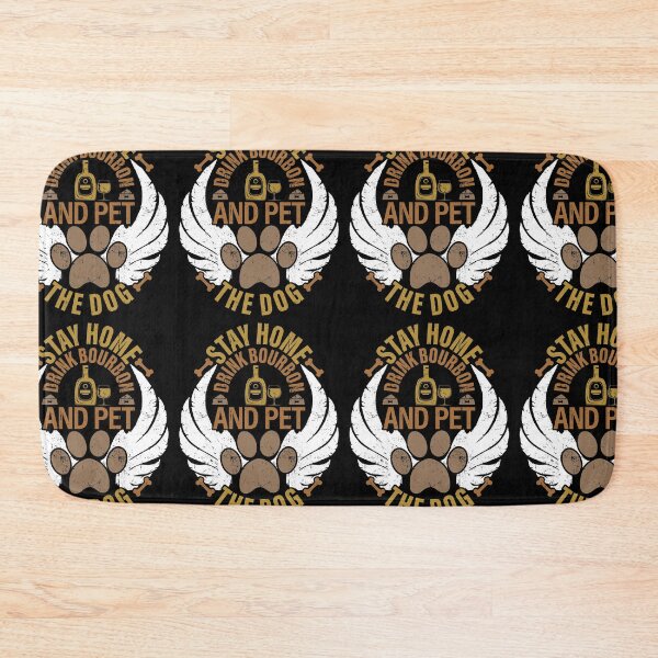 Item preview, Stay Home Drink Bourbon And Pet The Dog Chillin designed and sold by GravitiTees.
