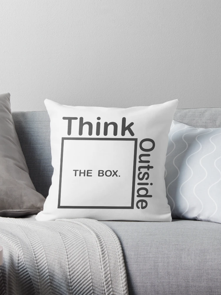 Thumbnail 1 of 4, Pillow, Think Outside The Box designed and sold by RADesigns21.