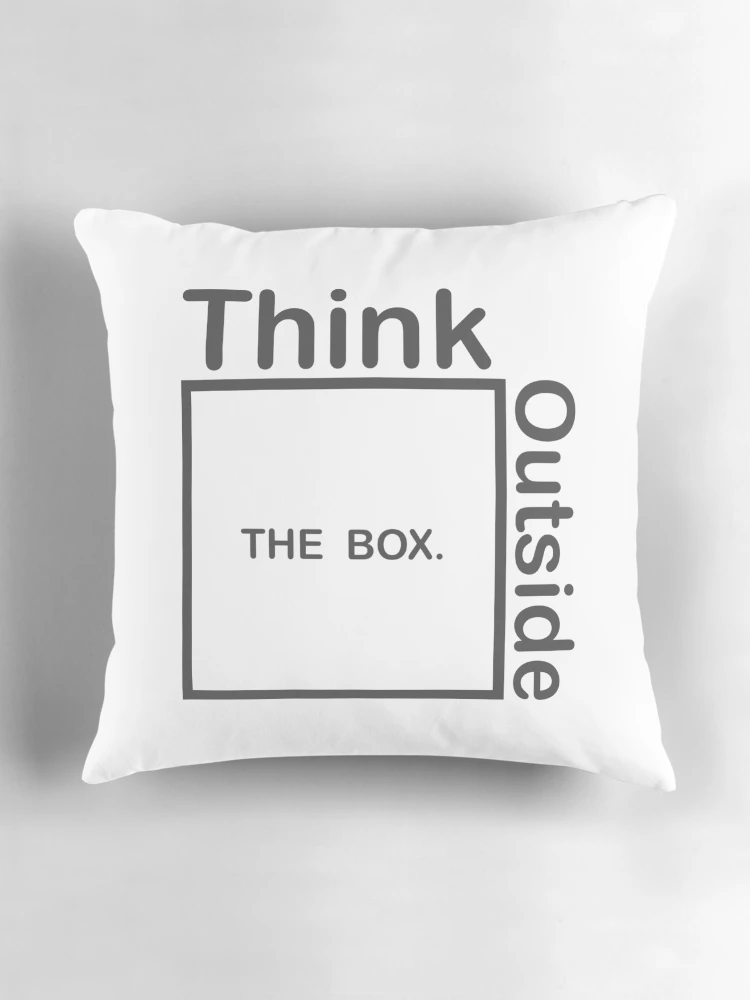 Thumbnail 3 of 4, Pillow, Think Outside The Box designed and sold by RADesigns21.