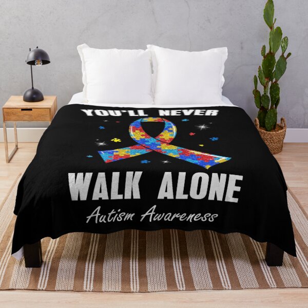 Item preview, Cool Autism Awareness Survivor Shirt Never Walk Alone Puzzle Ribbon Awareness Camiseta designed and sold by tuanitus.