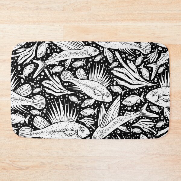 Item preview, Black and white ancient fish designed and sold by MihneaL.