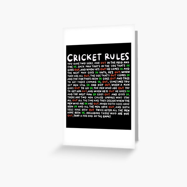 Artikel-Vorschau von Cricket-Regeln (handschriftlich) / Cricket-Weltmeisterschaft, designt und verkauft von isstgeschichte.