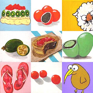 Artwork thumbnail, Kiwiana Icons by Mandii Pope