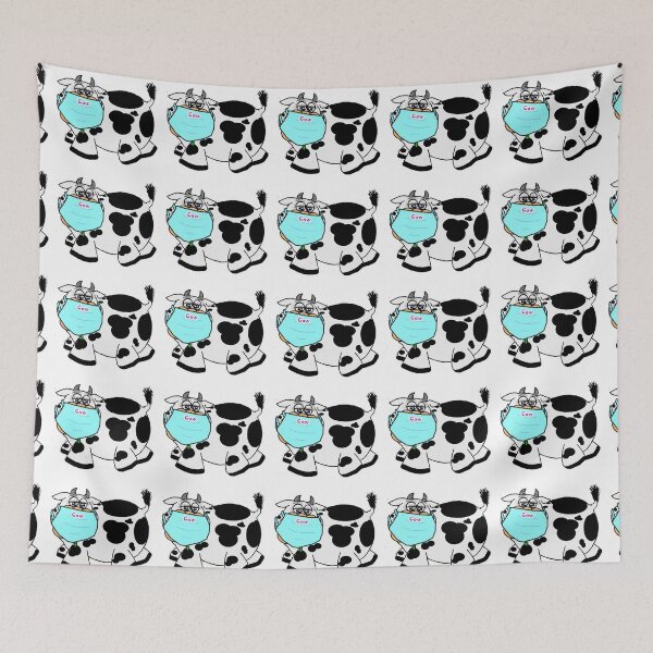 Item preview, Cow with a face mask  designed and sold by Shirley cute art .