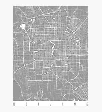 Beijing map grey Photographic Print