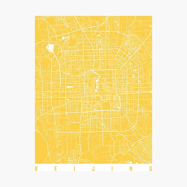 Item preview, Beijing map yellow designed and sold by mapsart.