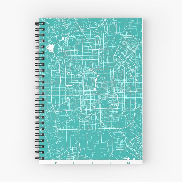 Item preview, Beijing map turquoise designed and sold by mapsart.