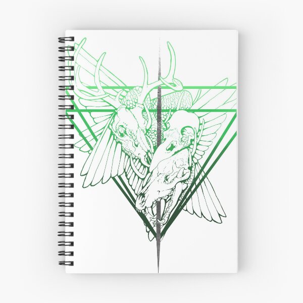 Item preview, Green Surreal Abstract Geometric Skulls  designed and sold by AustrealisInk.