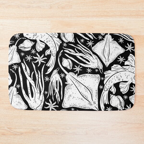 Item preview, Black and white ancient underwater creatures designed and sold by MihneaL.