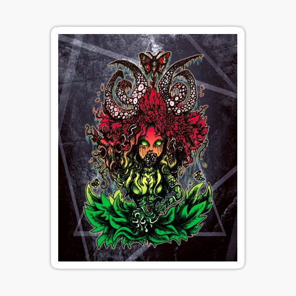 Flower girl, absurd art Sticker