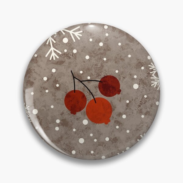 Item preview, Winter red berries and snowflakes designed and sold by floraaplus.