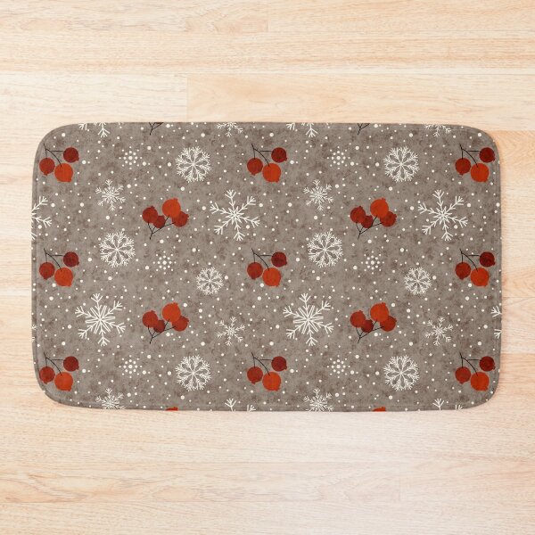 Item preview, Winter red berries and snowflakes designed and sold by floraaplus.