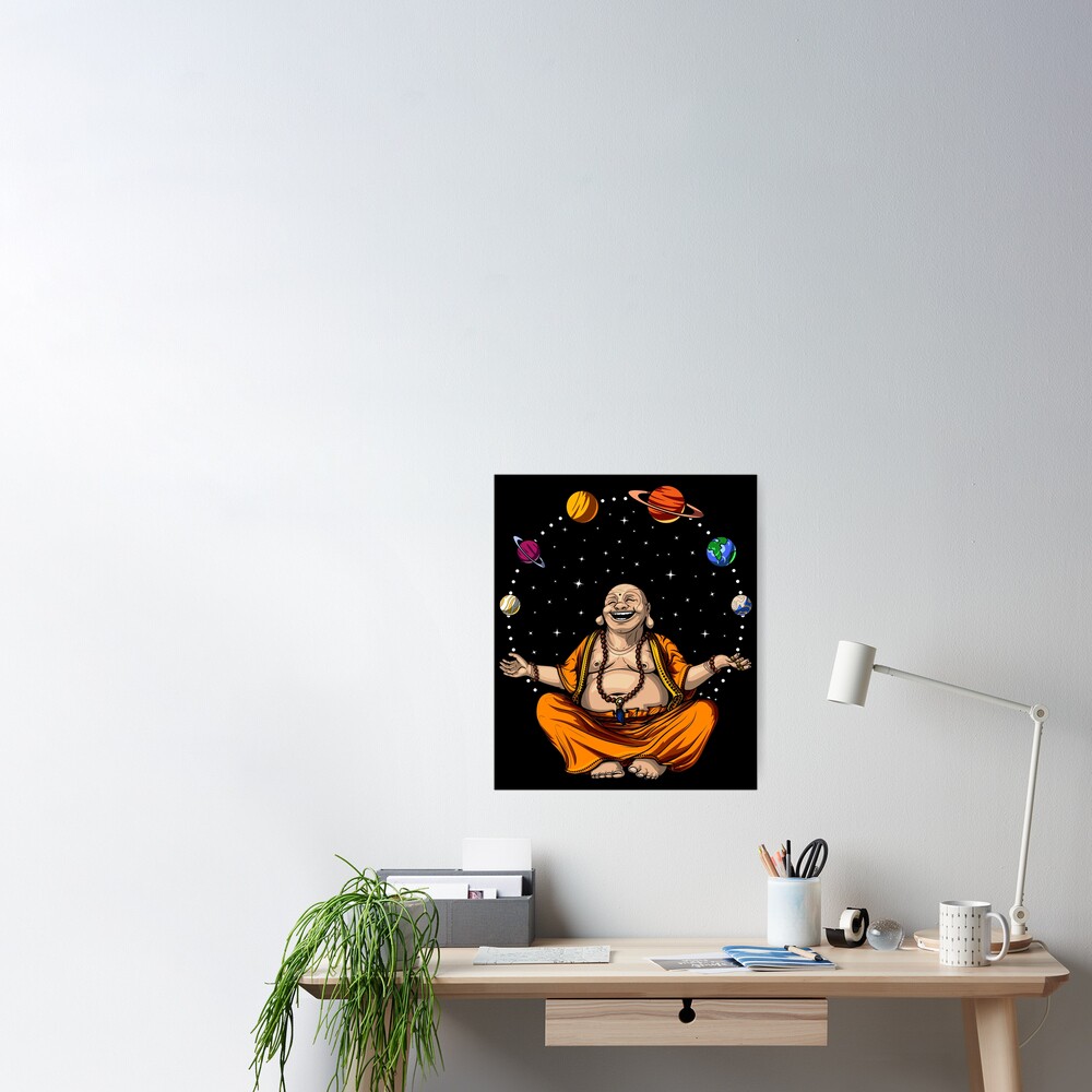 Buddha Juggling Planets Buddhist Spiritual Sticker - Psychonautica