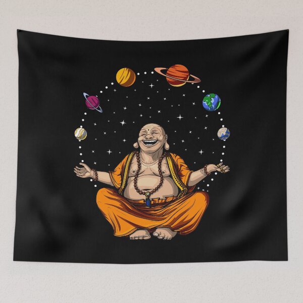 Item preview, Buddha Juggling Space Planets designed and sold by underheaven.