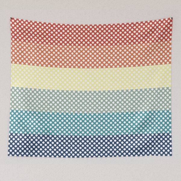 Item preview, 70s Polka Dot Rainbow Wide Block designed and sold by bohefy.