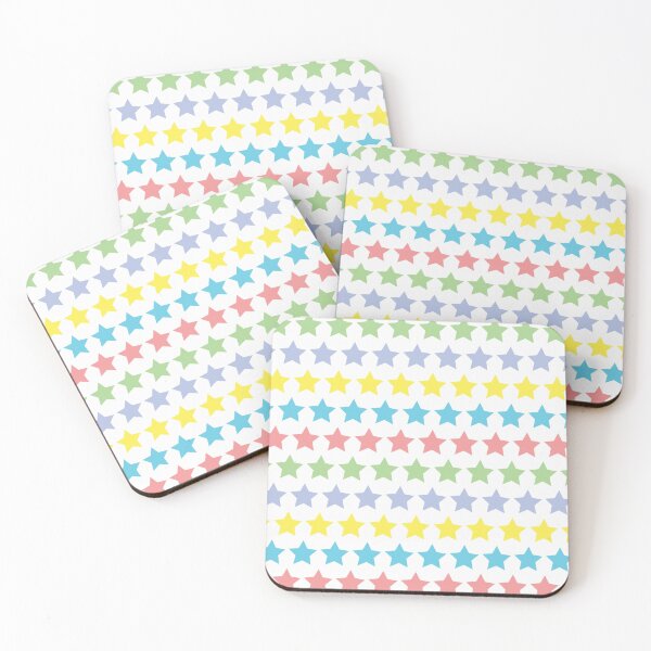 Item preview, colorful stars with white baackground designed and sold by ddesignnstudio.