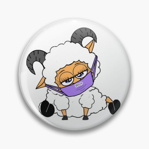 Item preview, Sheep with face mask  designed and sold by Shirley cute art .