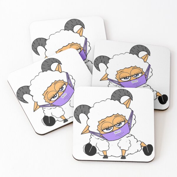 Item preview, Sheep with face mask  designed and sold by Shirley cute art .