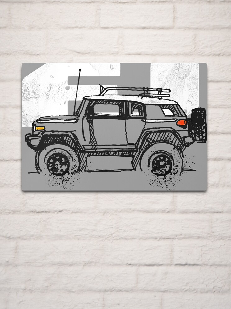 FJ Cruiser - Sketch artist Profile, best gift for FJ's Dad, Mom birthday gift, off road T-Shirt T-Shirt" Metal Print for Sale by landanvcl147