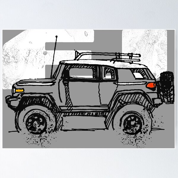 Item preview, FJ Cruiser - Sketch artist Profile, best gift for FJ's Dad, Mom birthday gift, off road T-Shirt T-Shirt designed and sold by landanvcl147.