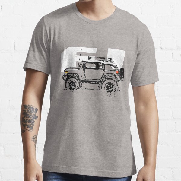 Aperçu de l'œuvre FJ Cruiser - profil d'artiste de croquis, meilleur cadeau pour papa de FJ, cadeau d'anniversaire de maman, T-Shirt hors route créée et vendue par landanvcl147.