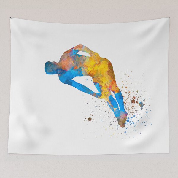 Item preview,  Tampolin jump in watercolor designed and sold by paulrommer.