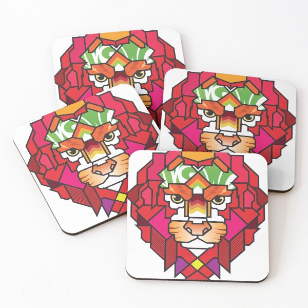 Item preview, Lion Design in Geometric pattern designed and sold by ss1a.