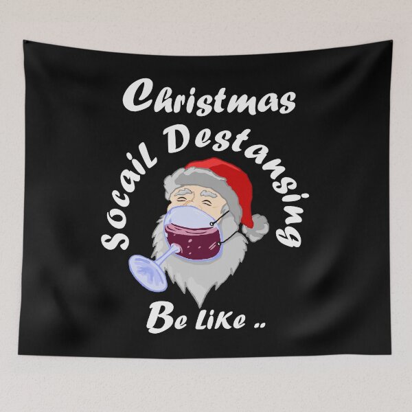 Item preview, christmas 2020 socail destance be like wine face mask  designed and sold by AdoteE.