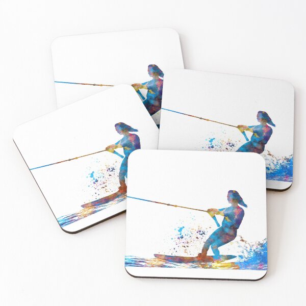 Item preview, Water skiing in watercolor designed and sold by paulrommer.